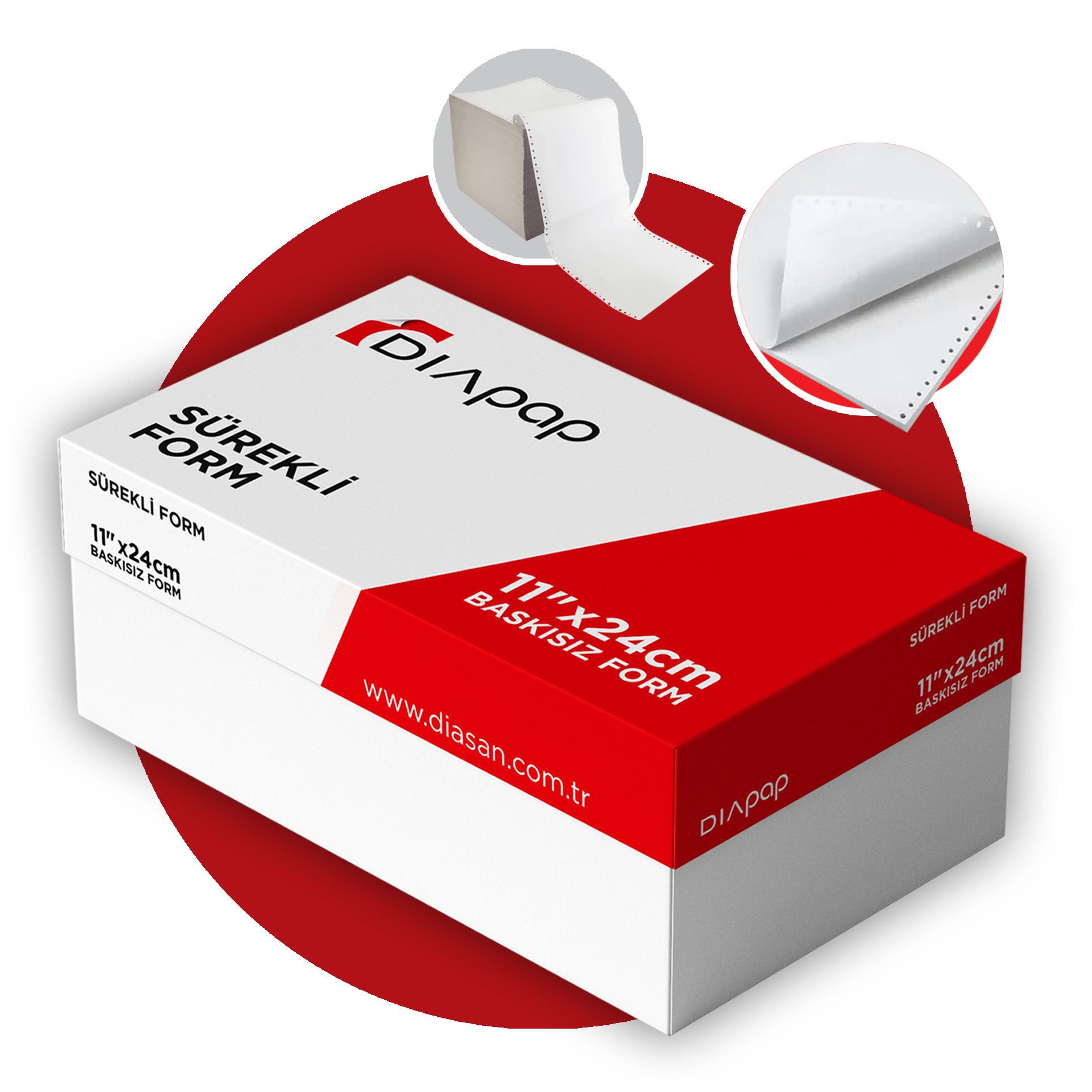 Sürekli Form / Bilgisayar Kağıdı 11''x24cm 1 Nüsha